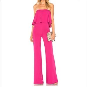 Lovers + Friends Pink Strapless Jumpsuit
